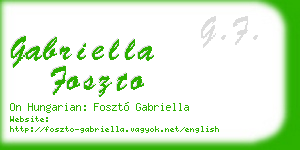 gabriella foszto business card