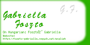 gabriella foszto business card